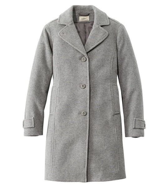 Women's Classic Lambswool Polo Coat, Three-Quarter Length - L.L.Bean Trusted
