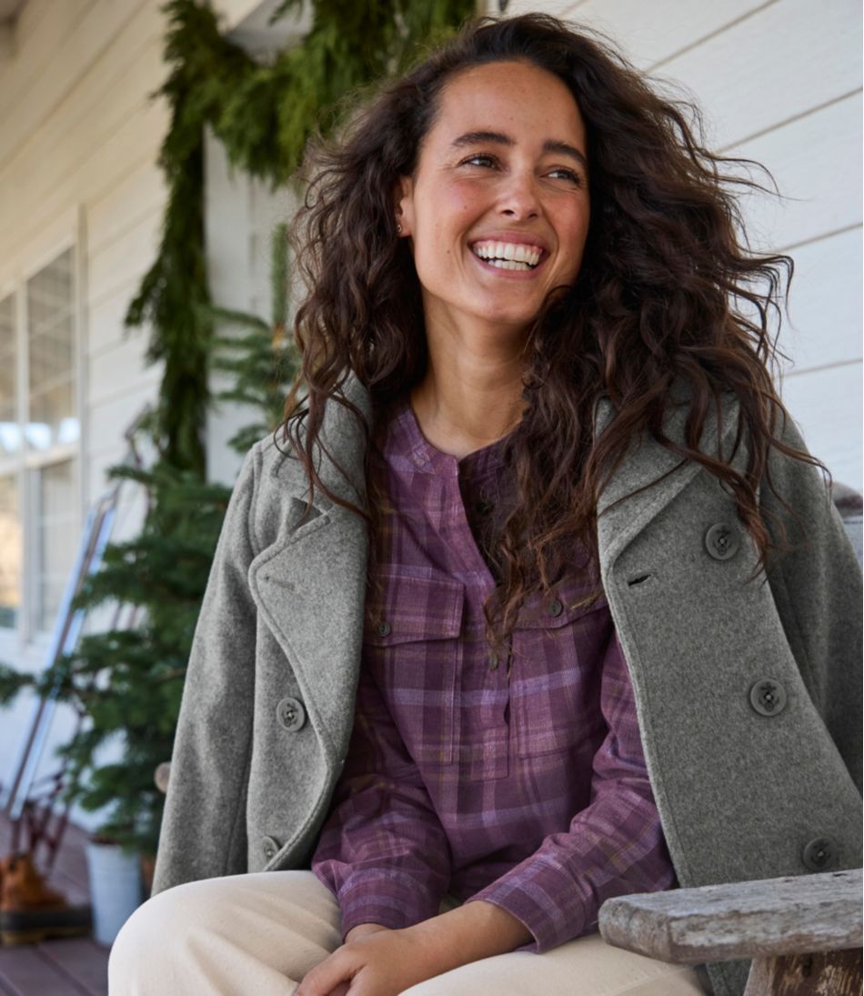 Women's Classic Lambswool Peacoat - L.L.Bean New