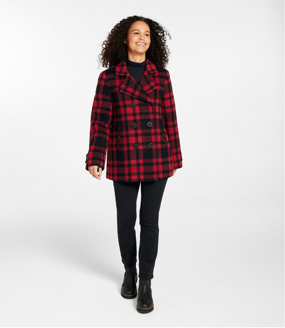 Women's Classic Lambswool Peacoat, Pattern - L.L.Bean Classic