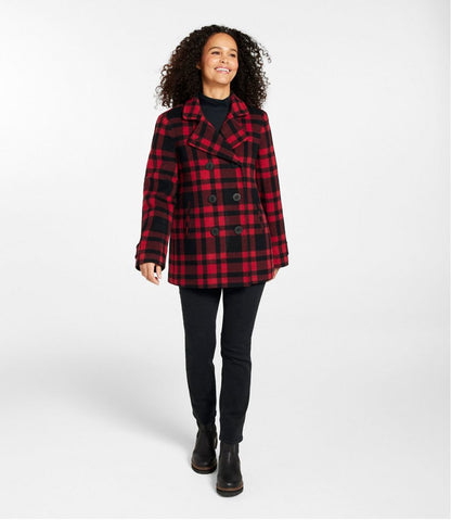 Women's Classic Lambswool Peacoat, Pattern - L.L.Bean Classic