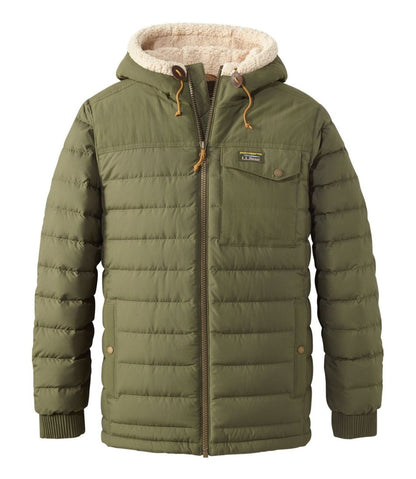 Men's Mountain Classic Down Hooded Jacket, Sherpa-Lined - L.L.Bean Premium