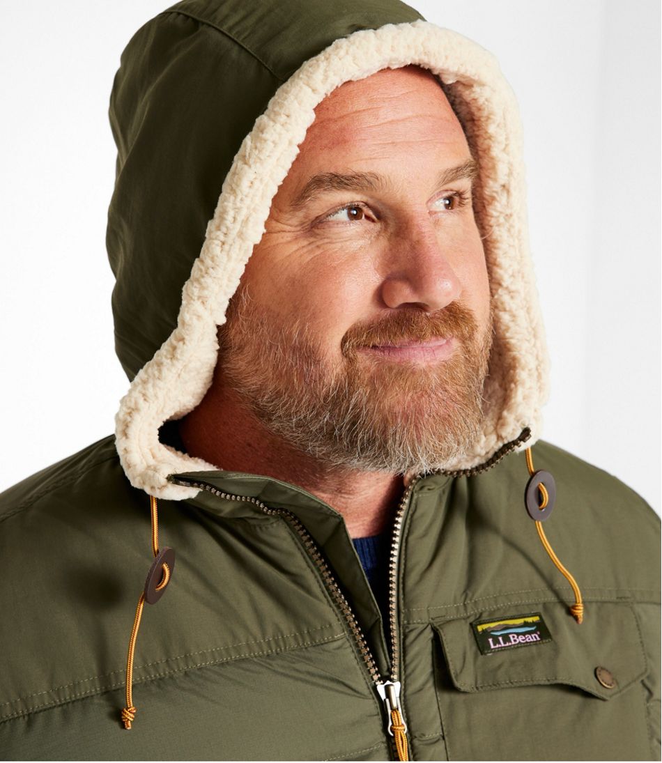 Men's Mountain Classic Down Hooded Jacket, Sherpa-Lined - L.L.Bean Premium