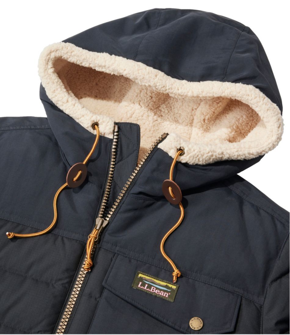 Men's Mountain Classic Down Hooded Jacket, Sherpa-Lined - L.L.Bean Premium