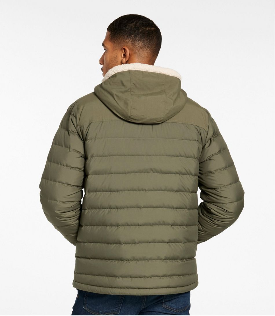 Men's Mountain Classic Down Hooded Jacket, Sherpa-Lined - L.L.Bean Premium
