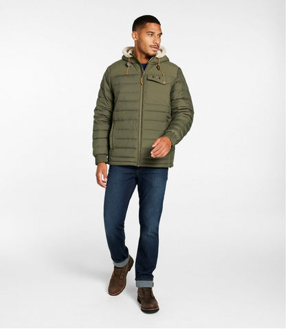 Men's Mountain Classic Down Hooded Jacket, Sherpa-Lined - L.L.Bean Premium