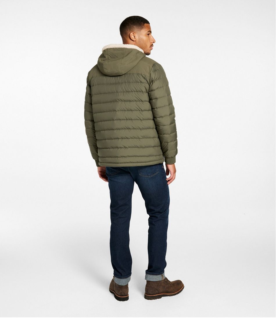 Men's Mountain Classic Down Hooded Jacket, Sherpa-Lined - L.L.Bean Premium