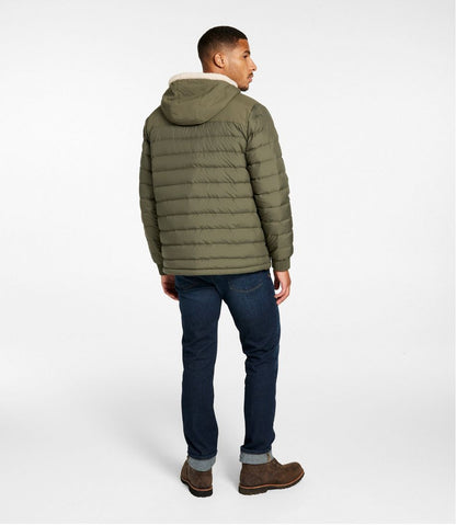 Men's Mountain Classic Down Hooded Jacket, Sherpa-Lined - L.L.Bean Premium