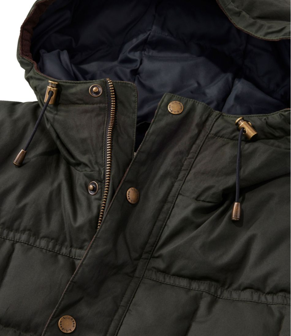 Men's Upcountry Waxed Down Hooded Jacket - L.L.Bean Signature