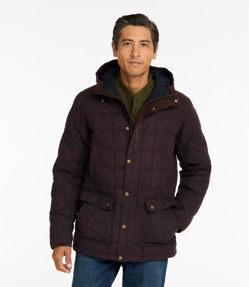 Men's Upcountry Waxed Down Hooded Jacket - L.L.Bean Signature