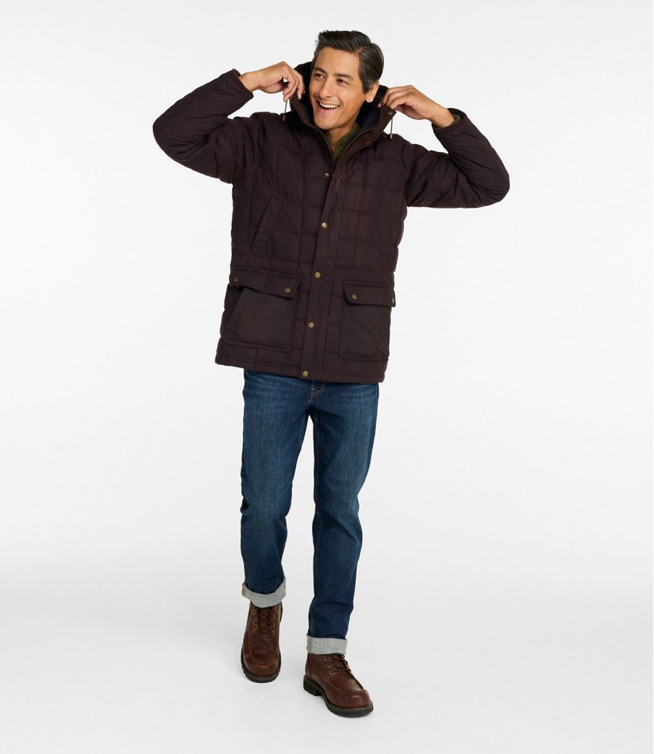 Men's Upcountry Waxed Down Hooded Jacket - L.L.Bean Signature