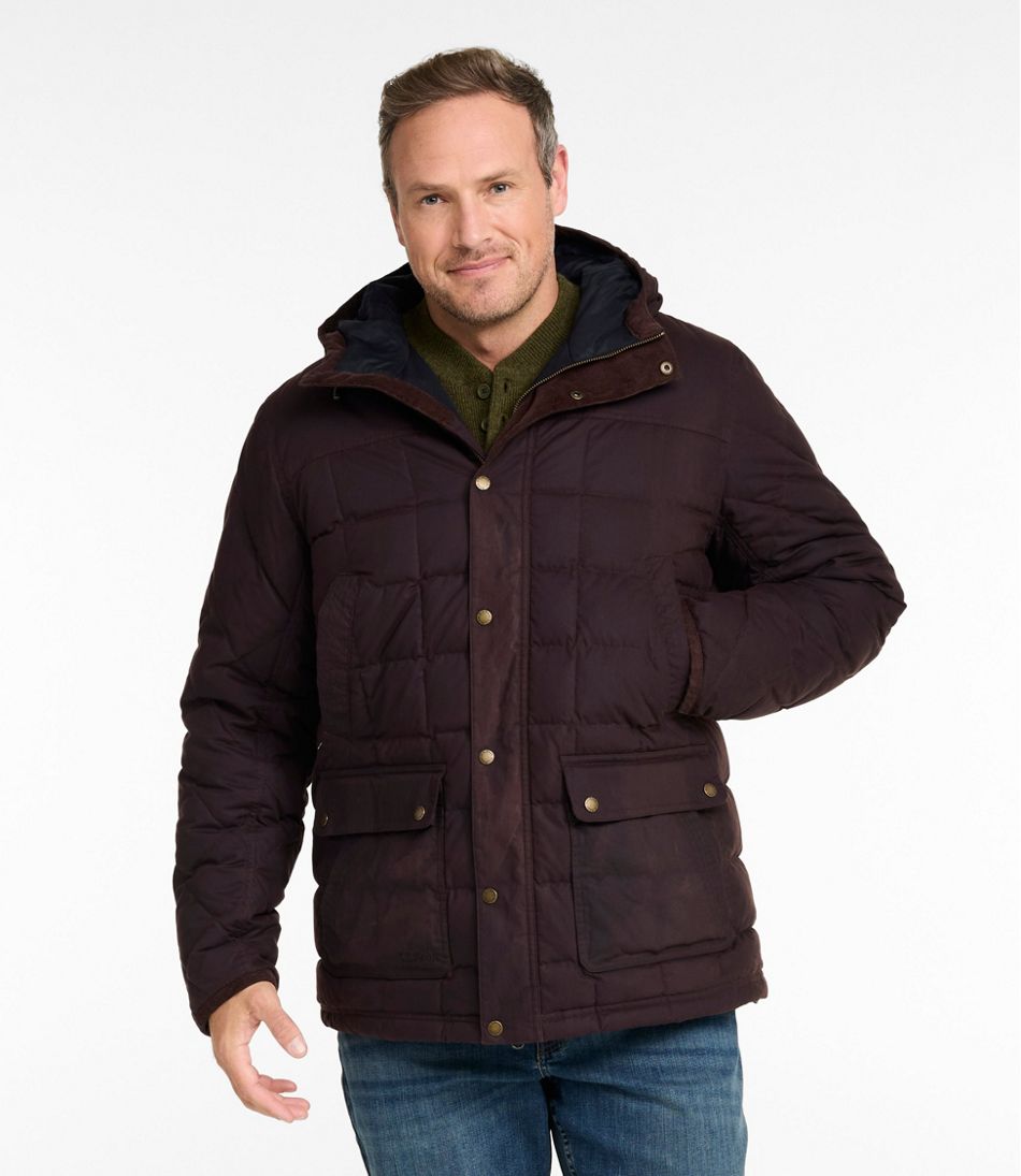Men's Upcountry Waxed Down Hooded Jacket - L.L.Bean Signature