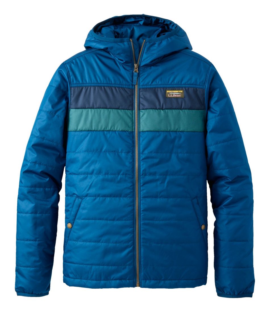 Men's Mountain Classic Puffer Hooded Jacket, Colorblock - L.L.Bean Exclusive