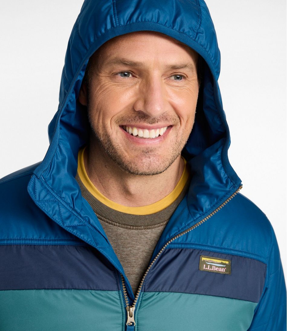 Men's Mountain Classic Puffer Hooded Jacket, Colorblock - L.L.Bean Exclusive