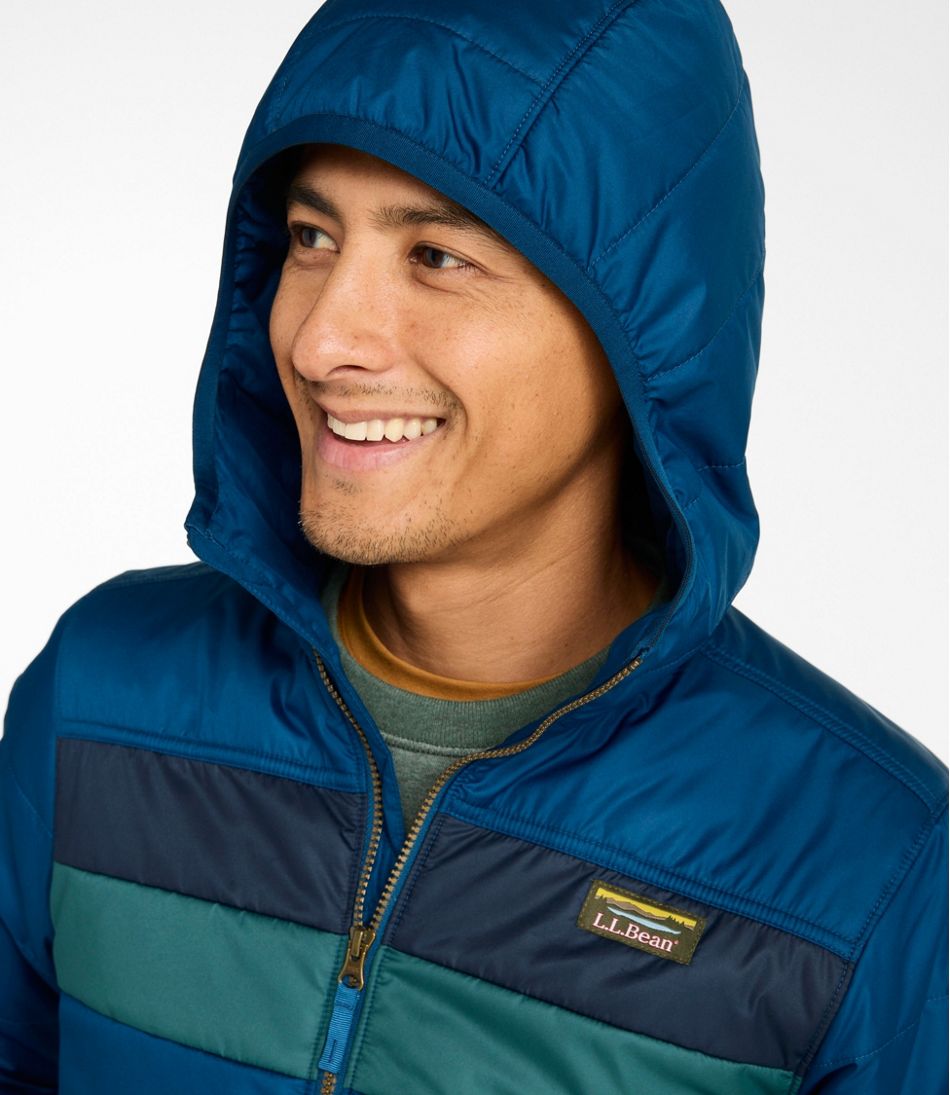 Men's Mountain Classic Puffer Hooded Jacket, Colorblock - L.L.Bean Exclusive