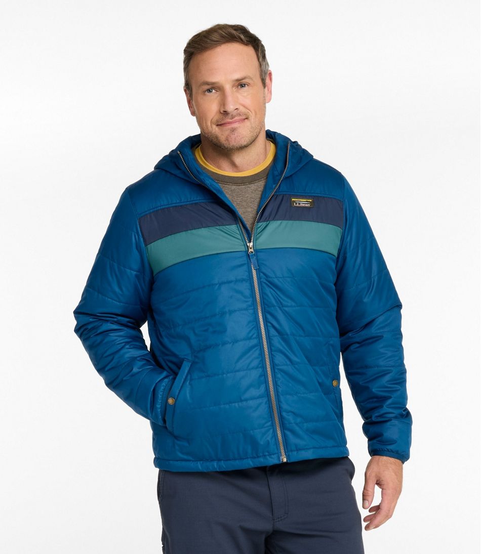 Men's Mountain Classic Puffer Hooded Jacket, Colorblock - L.L.Bean Exclusive