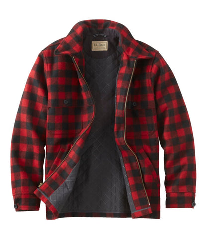 Men's Maine Guide Zip-Front Jac-Shirt with PrimaLoft, Plaid - L.L.Bean Value
