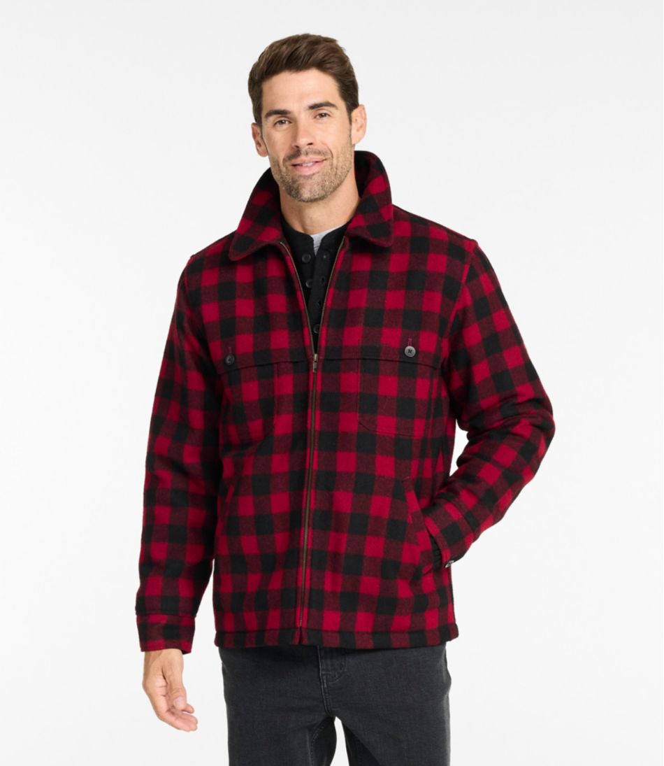 Men's Maine Guide Zip-Front Jac-Shirt with PrimaLoft, Plaid - L.L.Bean Value