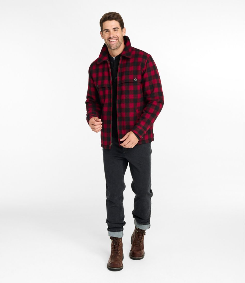 Men's Maine Guide Zip-Front Jac-Shirt with PrimaLoft, Plaid - L.L.Bean Value
