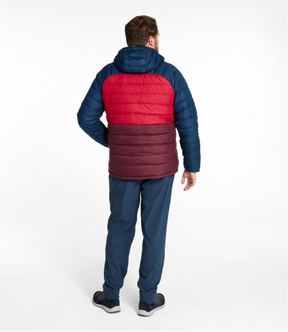 Men's Bean's Down Hooded Jacket, Colorblock - L.L.Bean Quality