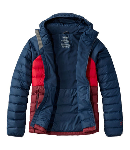 Men's Bean's Down Hooded Jacket, Colorblock - L.L.Bean Quality