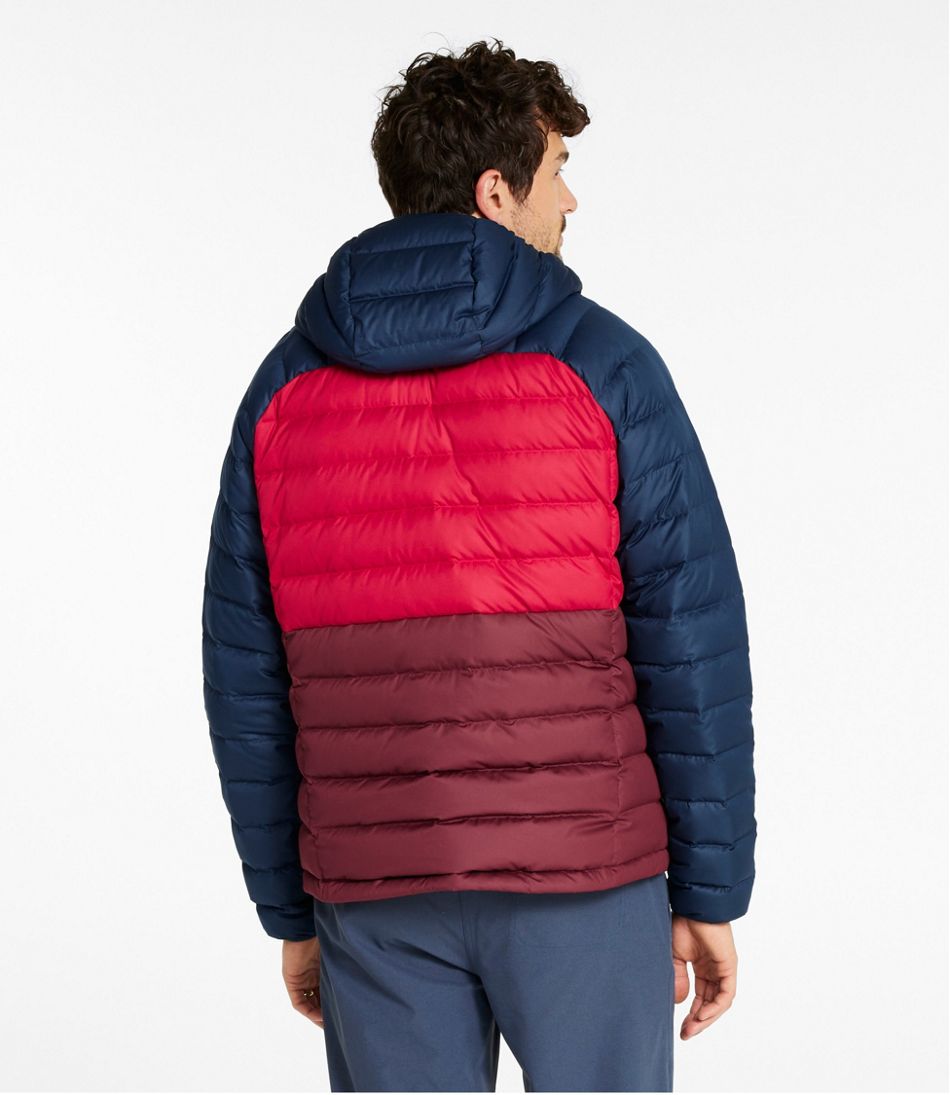 Men's Bean's Down Hooded Jacket, Colorblock - L.L.Bean Quality