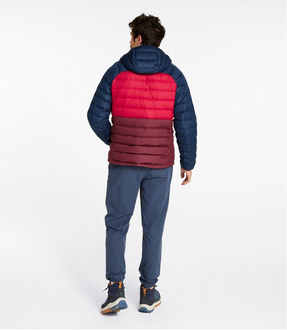 Men's Bean's Down Hooded Jacket, Colorblock - L.L.Bean Quality