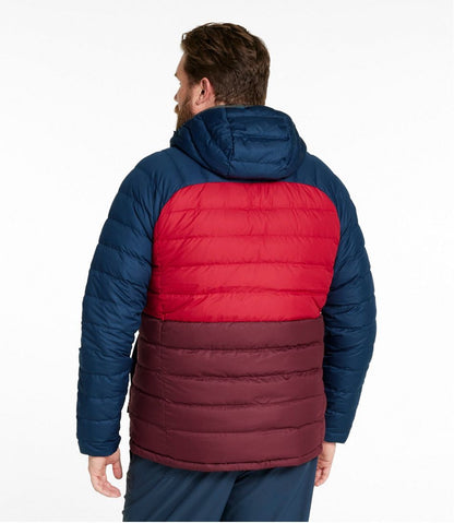 Men's Bean's Down Hooded Jacket, Colorblock - L.L.Bean Quality