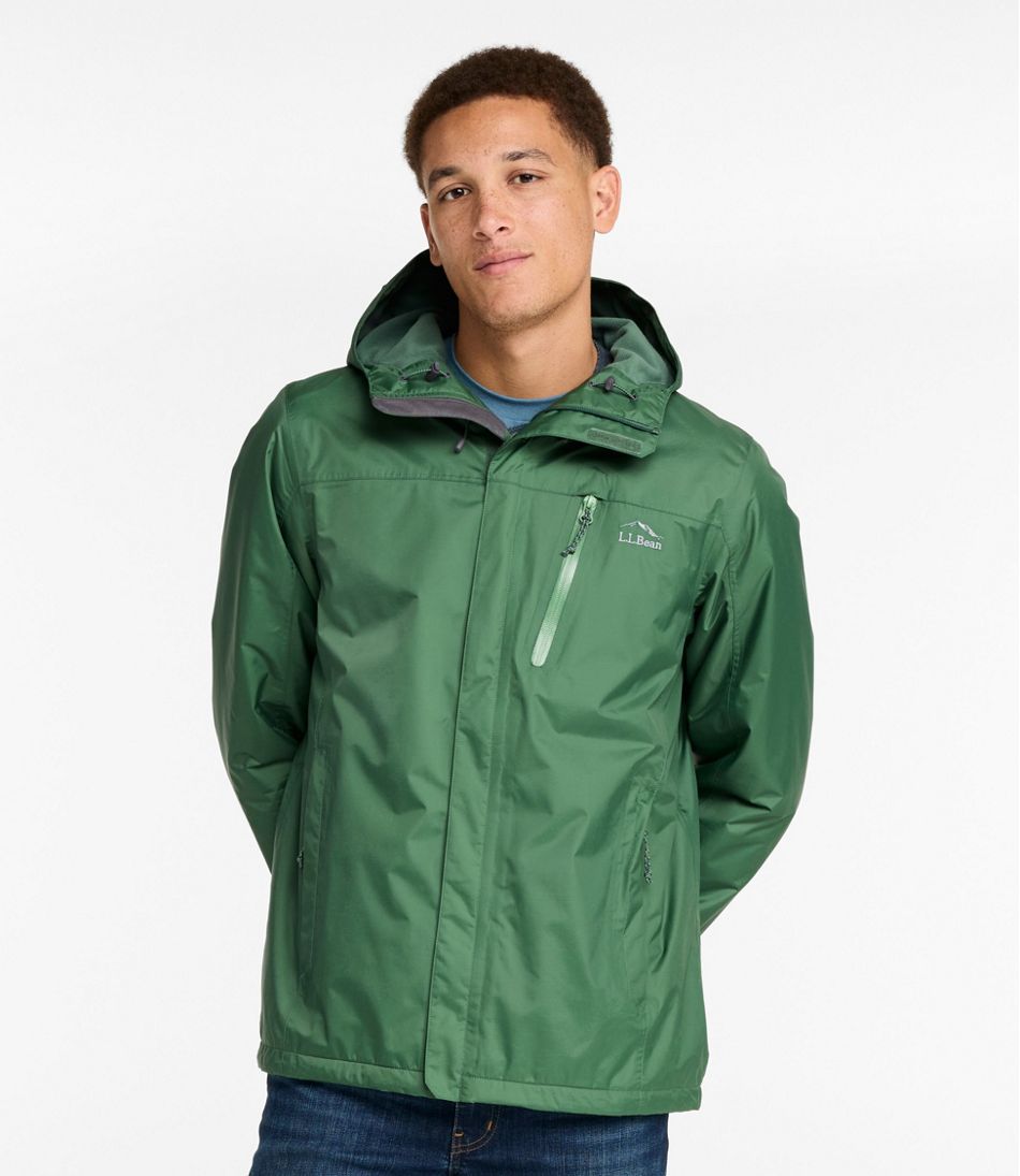 Men's Trail Model Rain Jacket, Fleece-Lined - L.L.Bean Popular