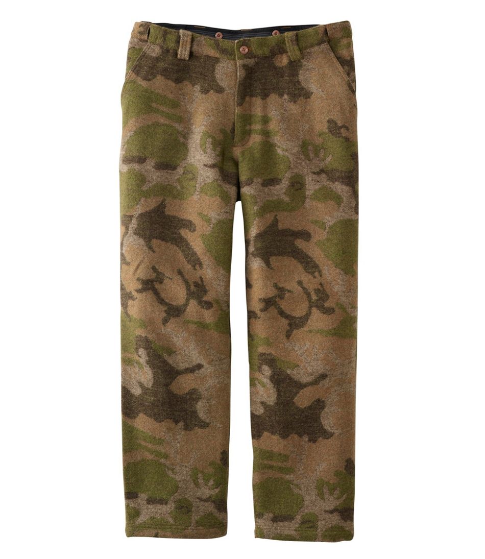 Men's Maine Guide Wool Pants with PrimaLoft, Camouflage - L.L.Bean Value