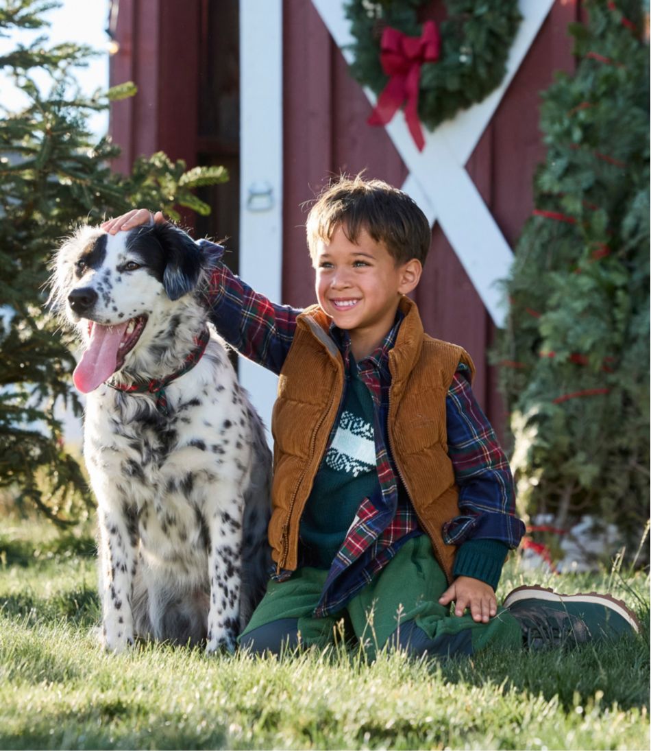 Kids' Bean's Down Corduroy Vest - L.L.Bean Featured