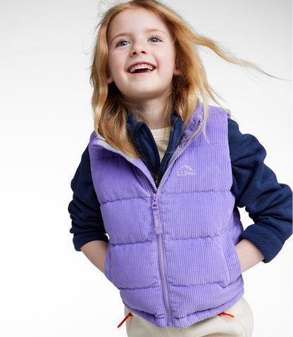 Kids' Bean's Down Corduroy Vest - L.L.Bean Featured