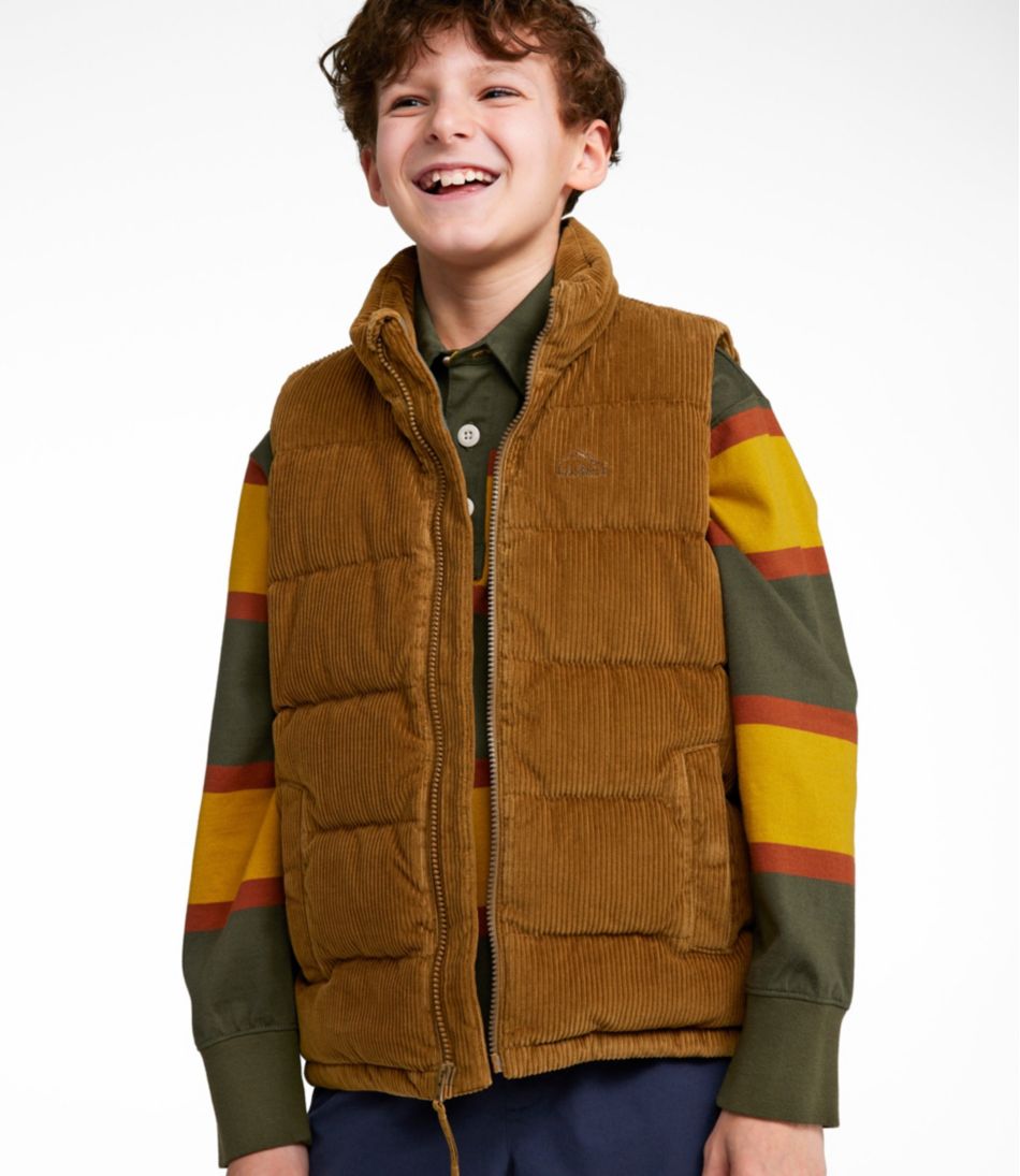 Kids' Bean's Down Corduroy Vest - L.L.Bean Featured