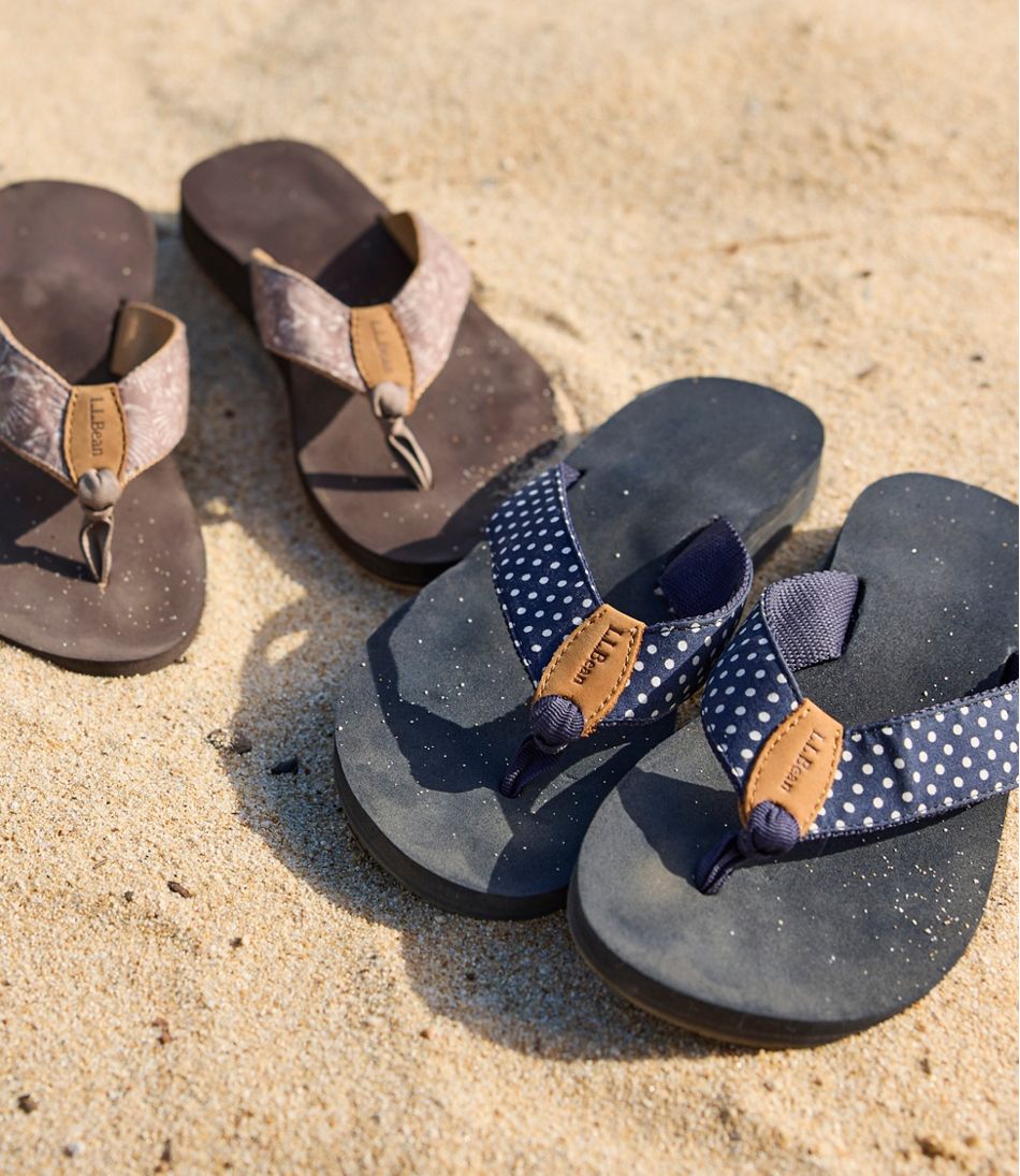 Women's Maine Isle Flip-Flops, Woven Print - L.L.Bean Popular