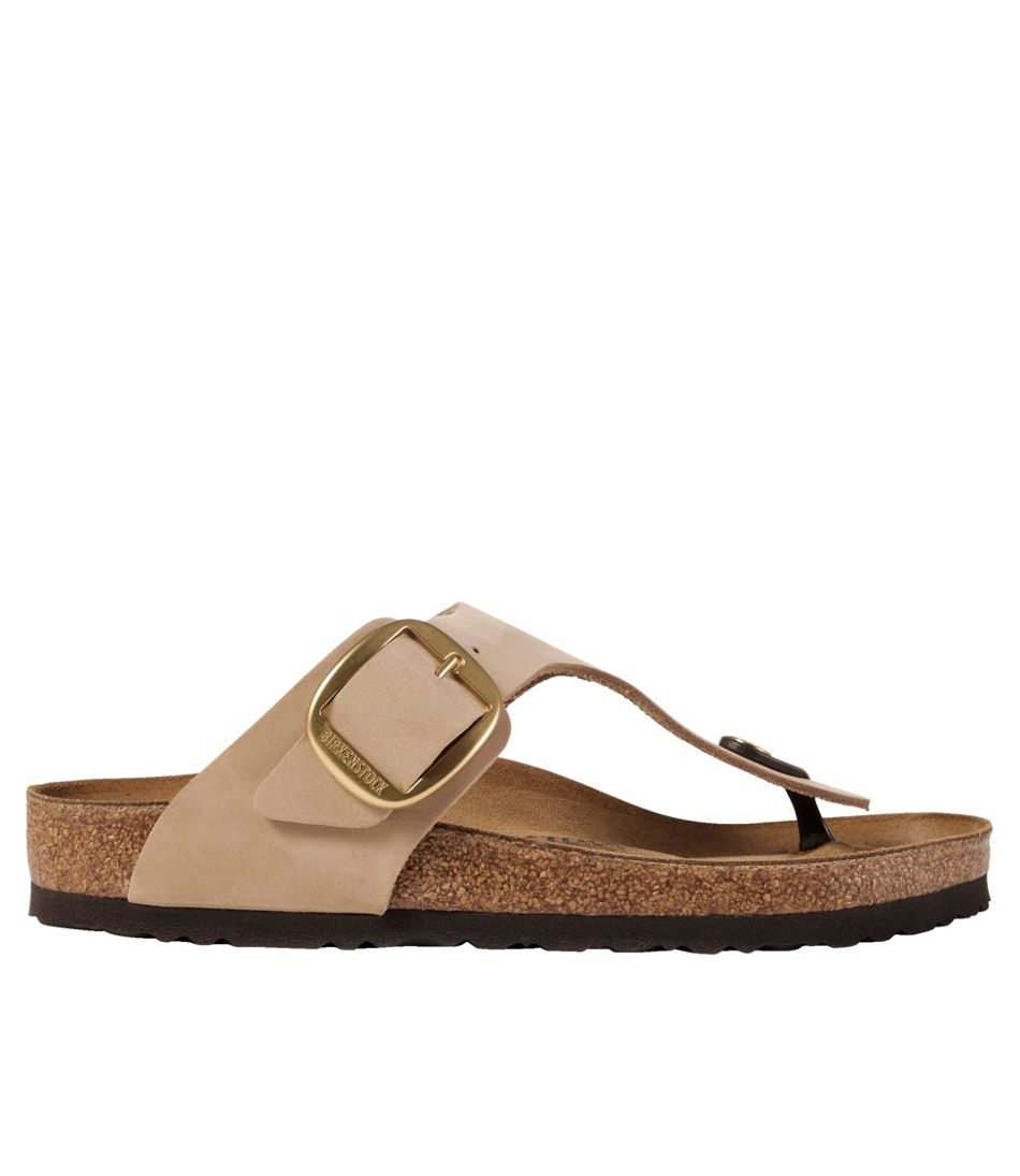 Women's Birkenstock Big Buckle Gizeh Sandals, Nubuck - L.L.Bean Featured