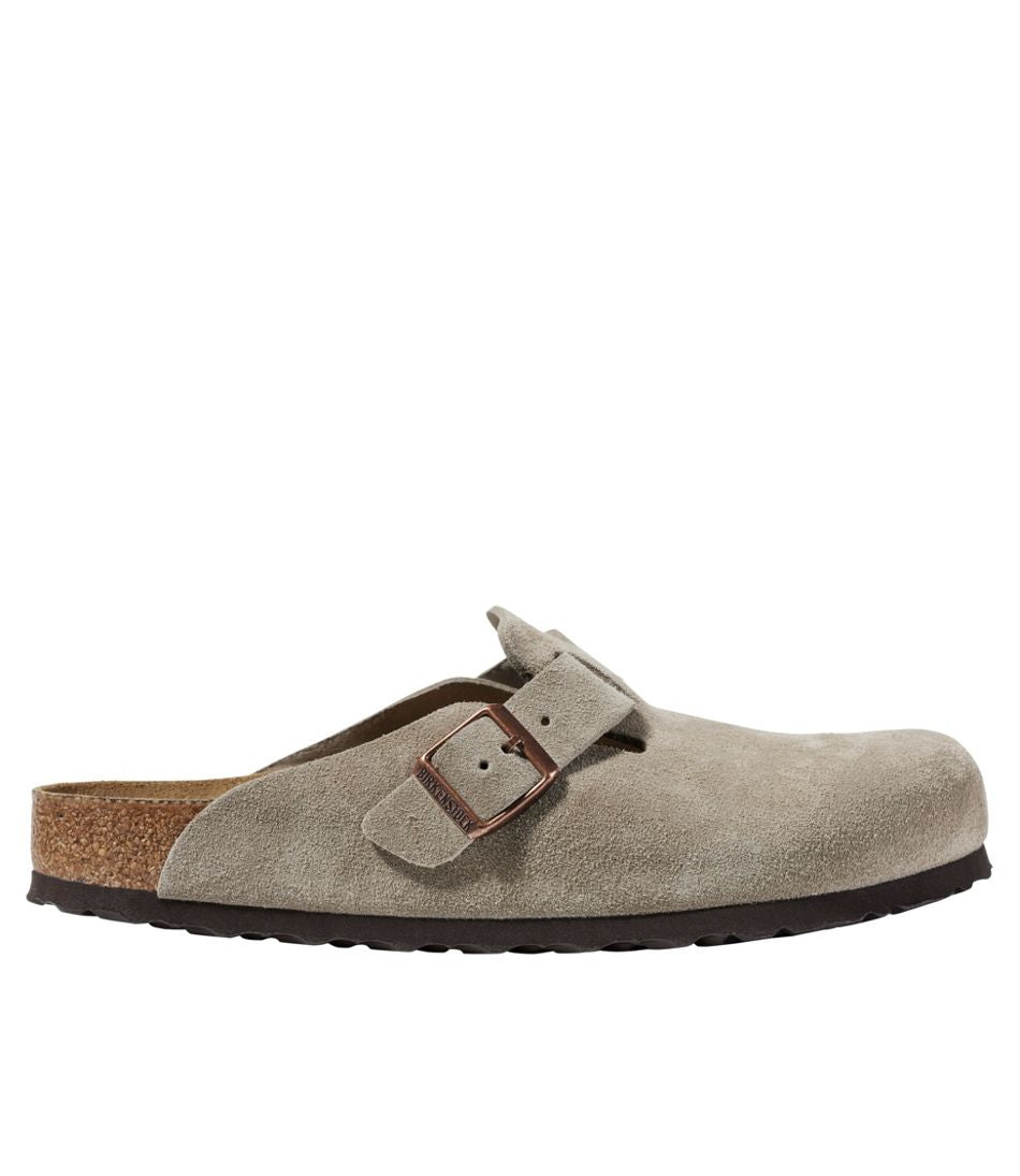 Men's Birkenstock Soft Footbed Boston Clogs, Suede - L.L.Bean Great Value