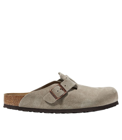 Men's Birkenstock Soft Footbed Boston Clogs, Suede - L.L.Bean Great Value
