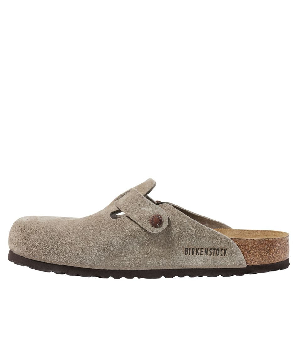 Men's Birkenstock Soft Footbed Boston Clogs, Suede - L.L.Bean Great Value