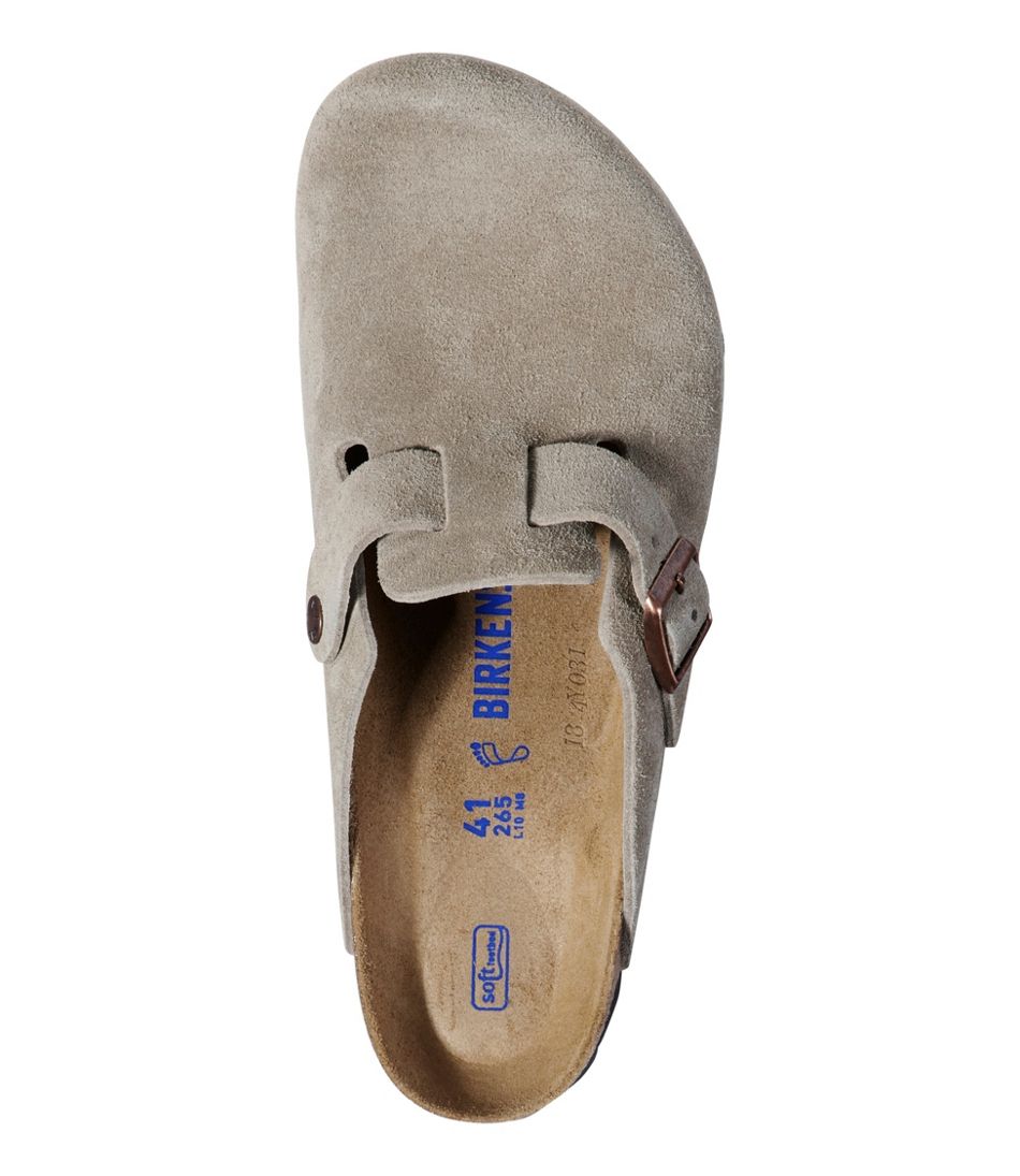 Men's Birkenstock Soft Footbed Boston Clogs, Suede - L.L.Bean Great Value