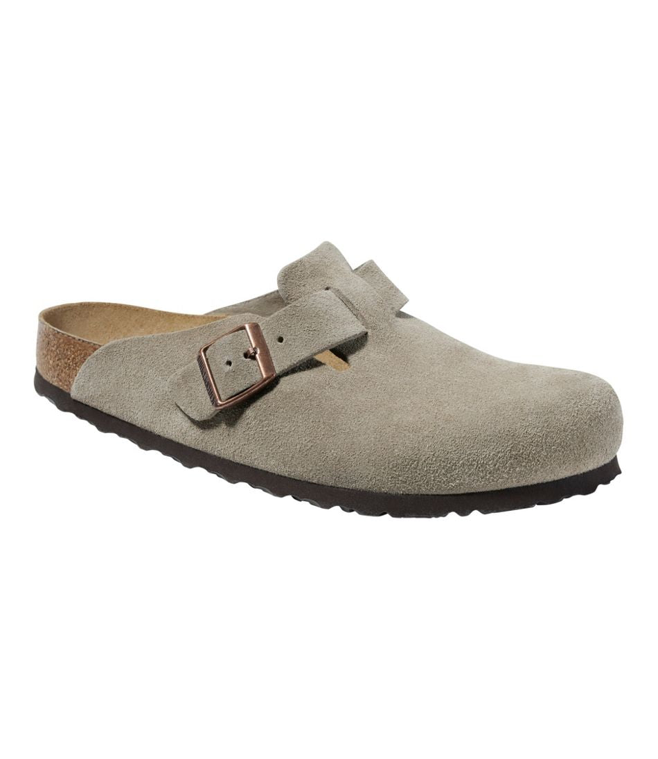 Men's Birkenstock Soft Footbed Boston Clogs, Suede - L.L.Bean Great Value