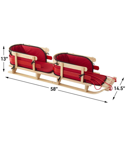 Kids' Pull Sled and Cushion Set, Tandem - L.L.Bean Customer Favorite