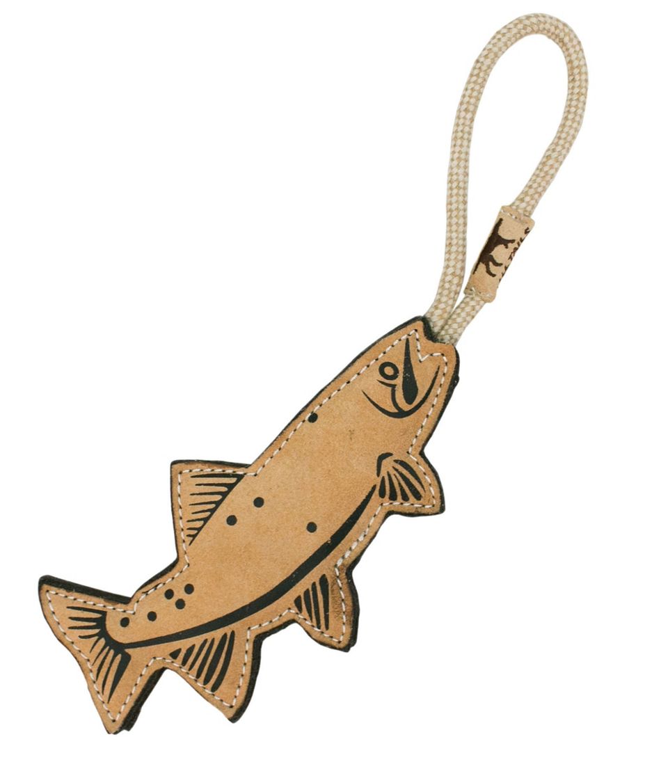 Natural Leather and Wool Fish Dog Tug Toy - L.L.Bean Featured