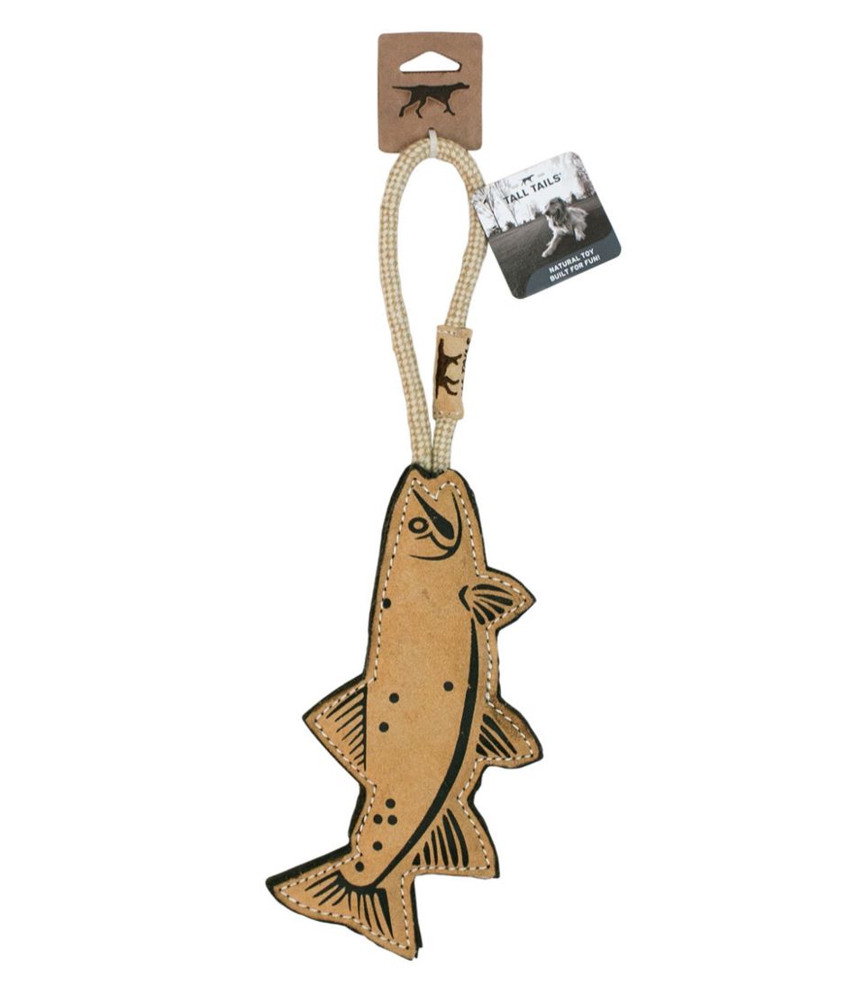 Natural Leather and Wool Fish Dog Tug Toy - L.L.Bean Featured