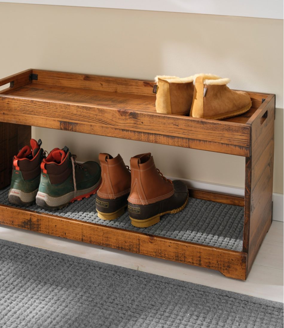 Rustic Wooden Two Tier Boot Tray - L.L.Bean Premium