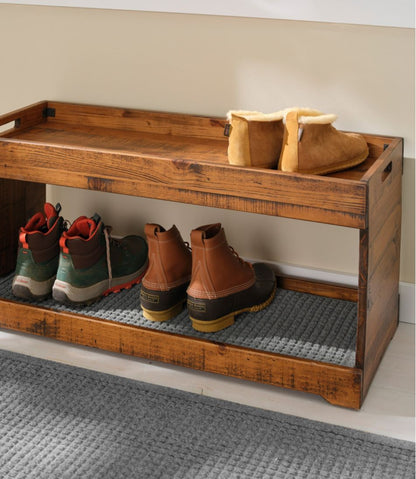 Rustic Wooden Two Tier Boot Tray - L.L.Bean Premium