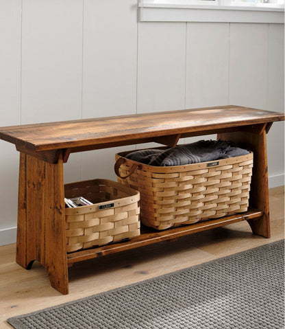 Rustic Wooden Mudroom Bench, Large - L.L.Bean Recommended