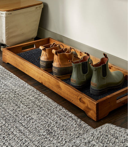 Rustic Wooden Boot Tray - L.L.Bean Signature