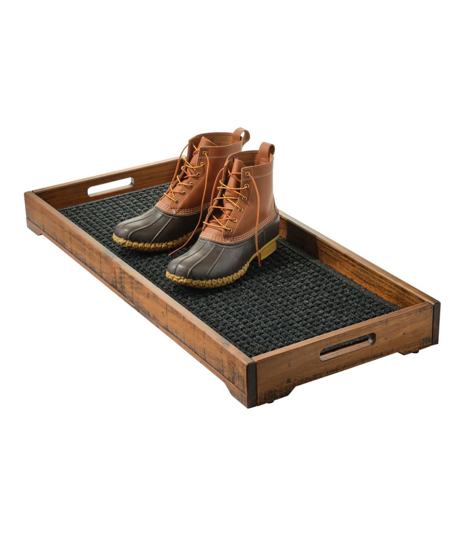 Rustic Wooden Boot Tray - L.L.Bean Signature
