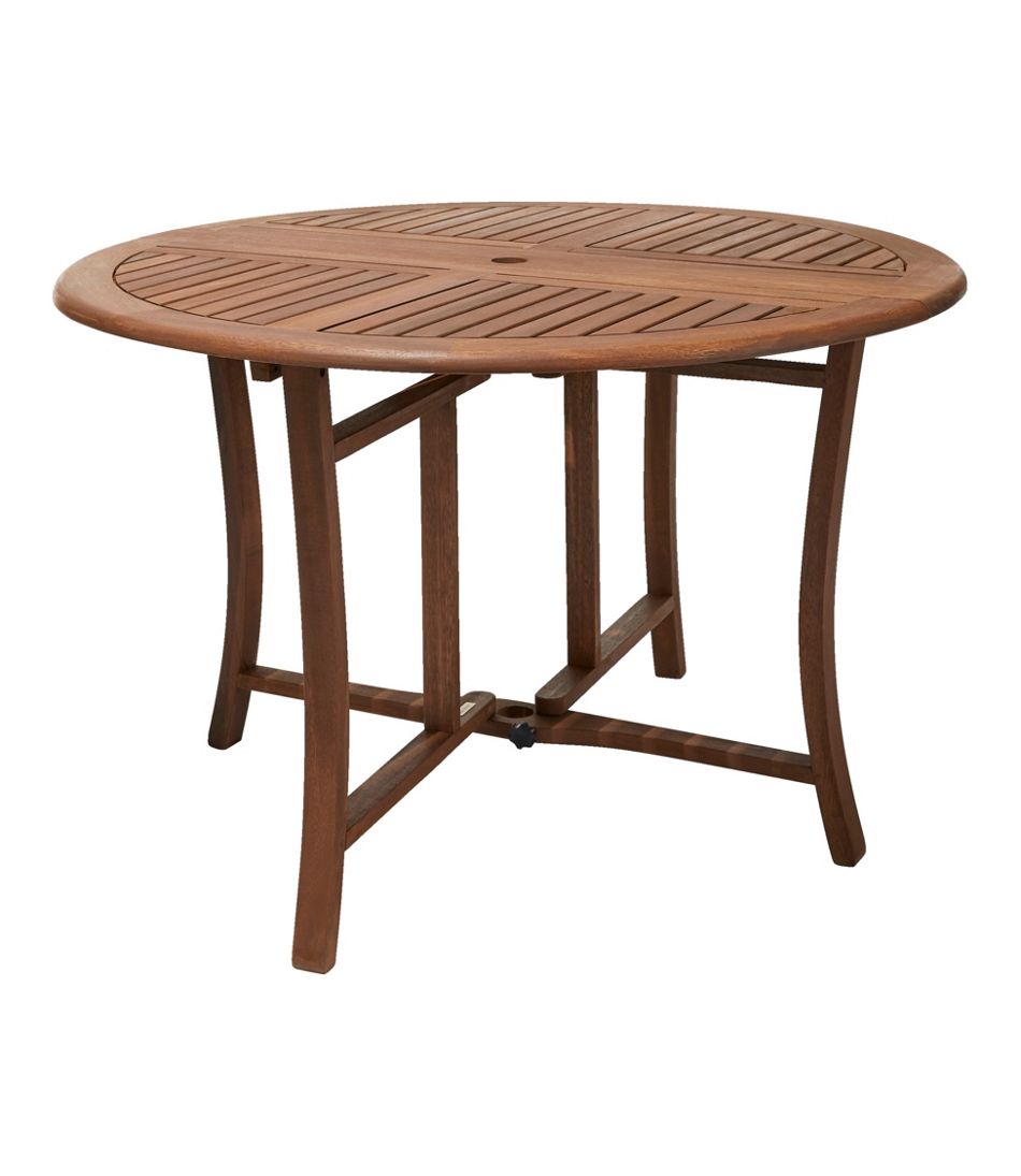 Eucalyptus Folding Table, Round - L.L.Bean Trusted