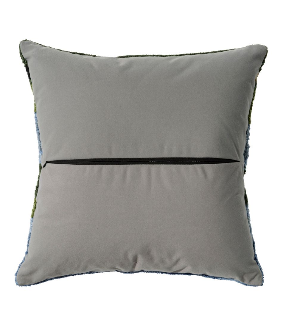 Indoor/Outdoor Hooked Pillow, Mountain Dogs - L.L.Bean Premium