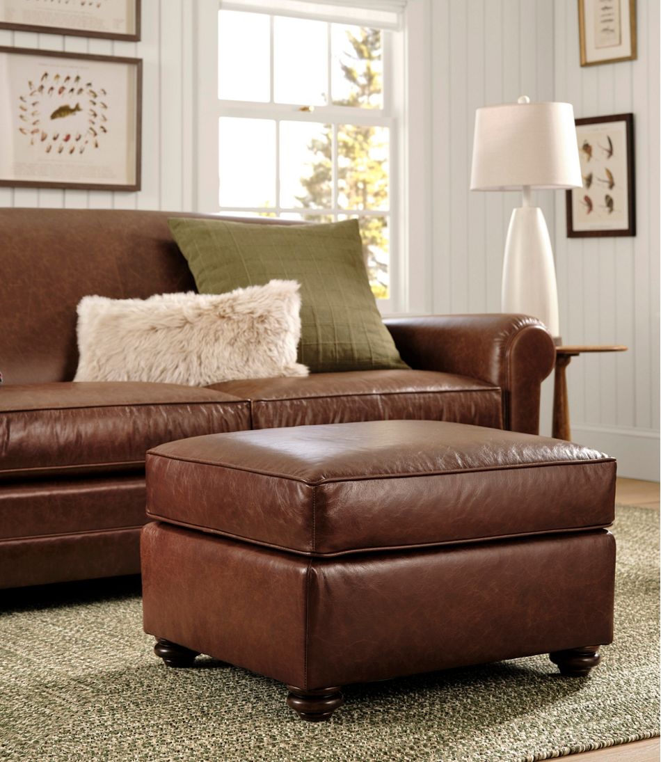 Bean's Leather Lodge Ottoman - L.L.Bean Trending